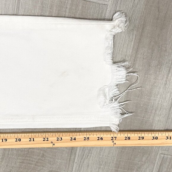 Free People We The Free Maggie Mid Rise Straight Jeans in Optic White Size 25 - Picture 13 of 16